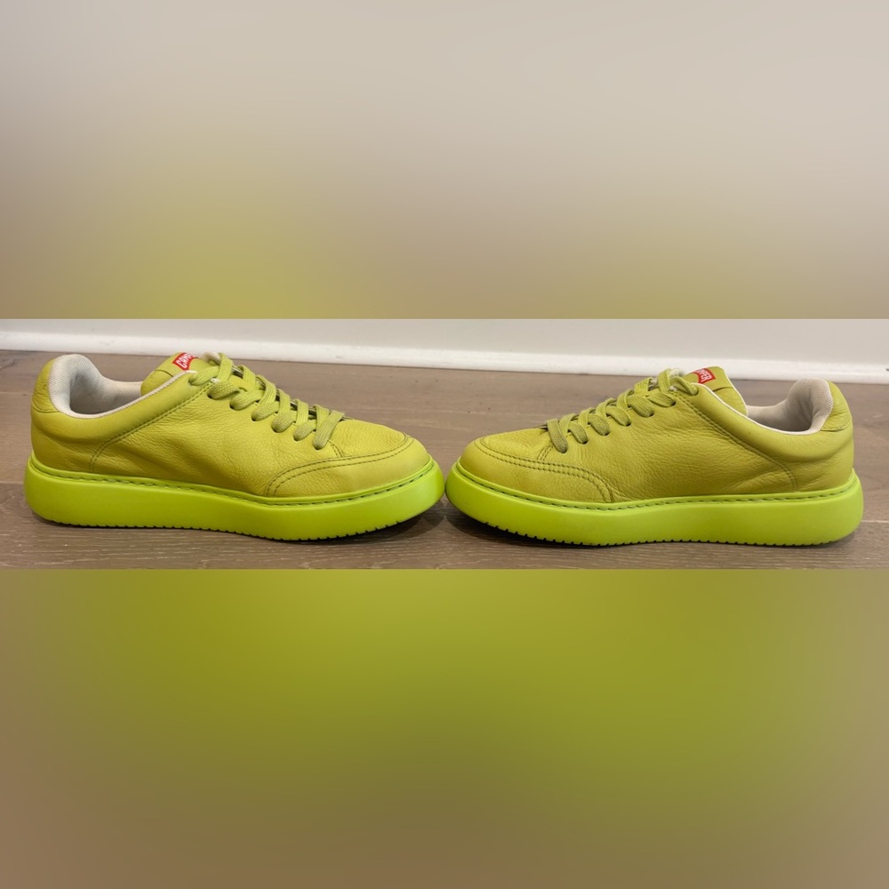Camper Lime Green Leather Sneakers - Picture 4 of 6